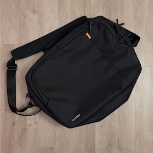 Tomtoc Black Messenger Bag for Men